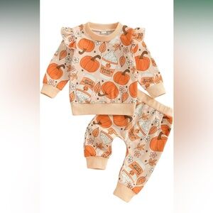 Pumpkin Spice Baby Two Piece Matching Set